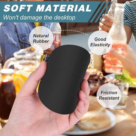 Coasters for Drinks, Set of 6 Cute Absorbent Rubber Drink Coasters for Cup with - Picture 6 of 7